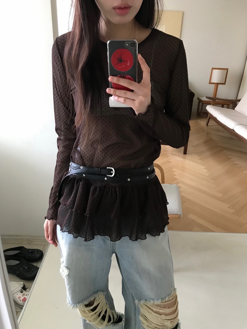 ESCHER韓國直郵㊣女裝新品推薦休閑職業時尚真品熱賣長袖T恤ESCHER長袖T恤
