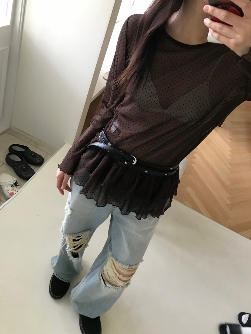 ESCHER韓國直郵㊣女裝新品推薦休閑職業時尚真品熱賣長袖T恤ESCHER長袖T恤