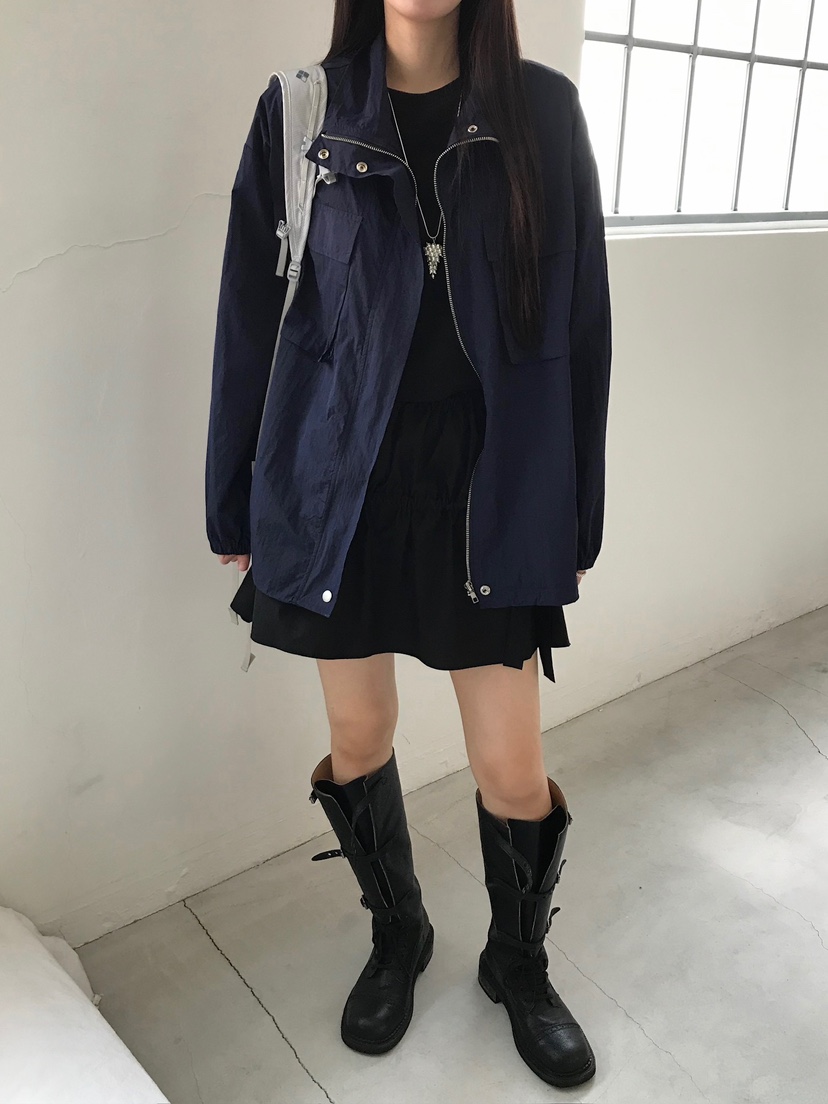 ESCHER東大門㊣實拍女裝新品人氣職業25秋冬夾克不含腰包口袋ESCHER夾克