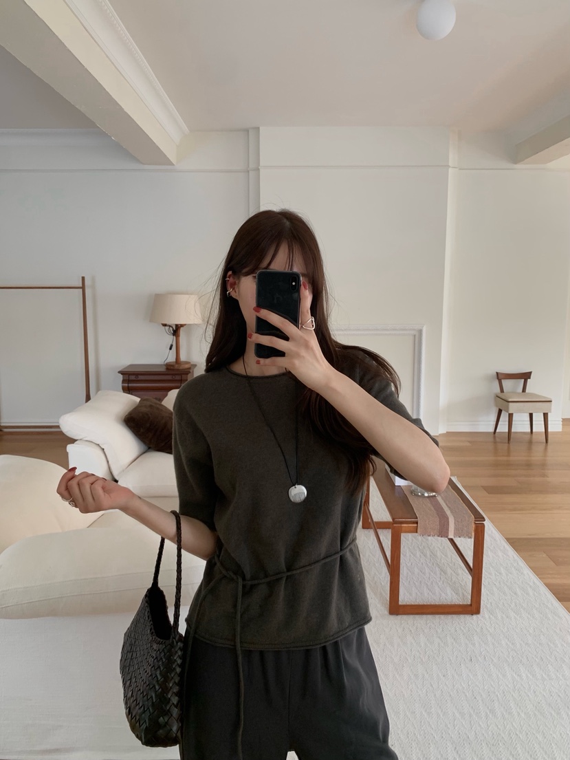 ALATE韓國代購㊣女裝新款25秋冬時尚職業針織衫含腰繩羊毛腰帶LEGACY針織衫