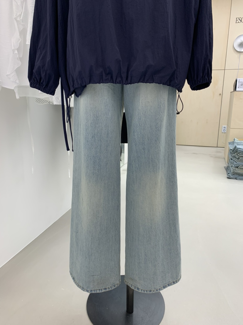 ESCHER東大門㊣代購女士新品時尚人氣休閑推薦牛仔褲竹節紋ESCHER牛仔褲