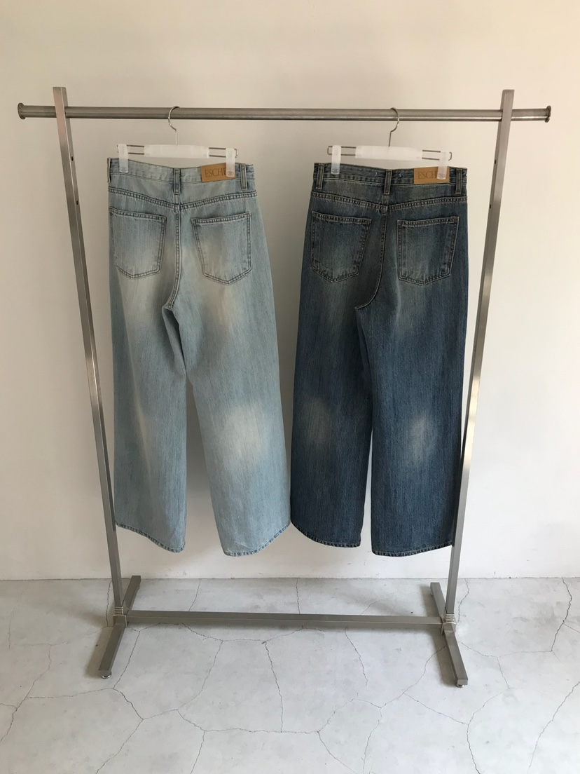 ESCHER東大門㊣代購女士新品時尚人氣休閑推薦牛仔褲竹節紋ESCHER牛仔褲