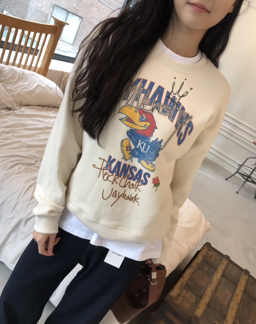 空韓國代購㊣女裝新款休閑真品25秋冬職業熱賣人氣時尚衛衣HANNA-A衛衣