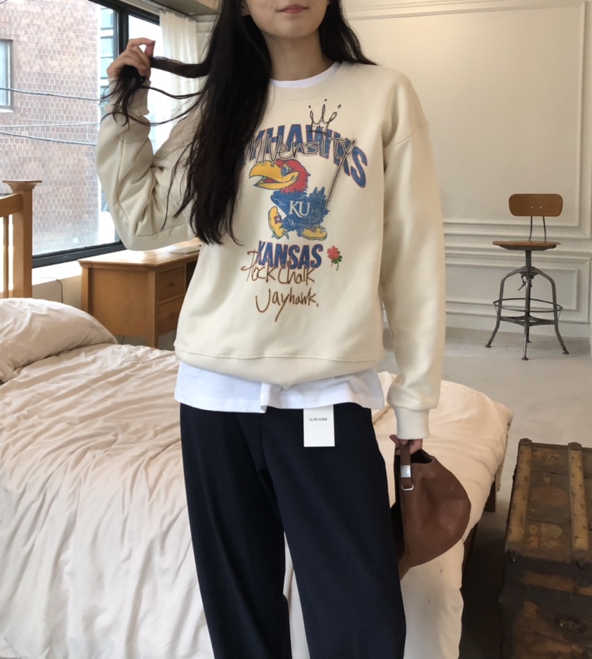 空韓國代購㊣女裝新款休閑真品25秋冬職業熱賣人氣時尚衛衣HANNA-A衛衣