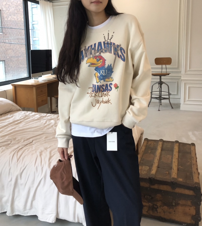 空韓國代購㊣女裝新款休閑真品25秋冬職業熱賣人氣時尚衛衣HANNA-A衛衣