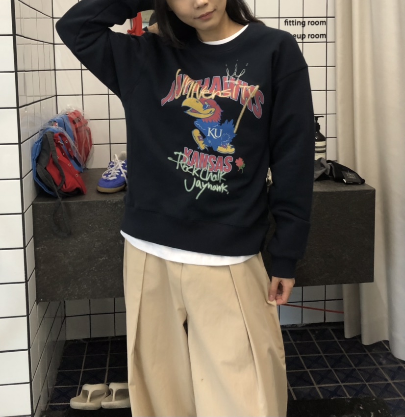空韓國代購㊣女裝新款休閑真品25秋冬職業熱賣人氣時尚衛衣HANNA-A衛衣