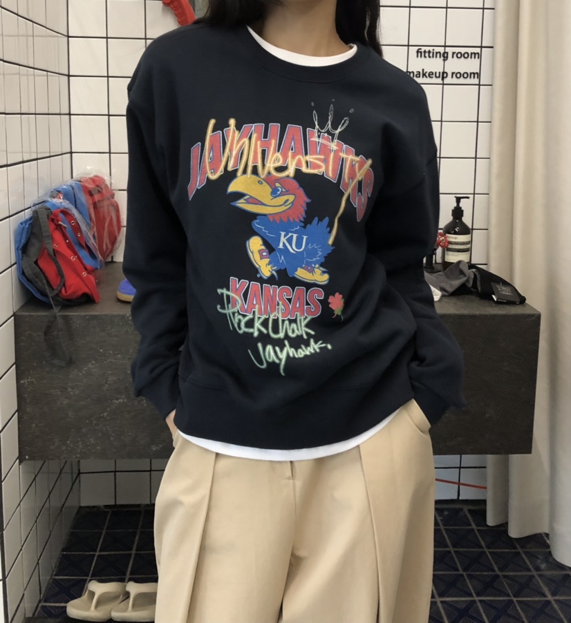 空韓國代購㊣女裝新款休閑真品25秋冬職業熱賣人氣時尚衛衣HANNA-A衛衣