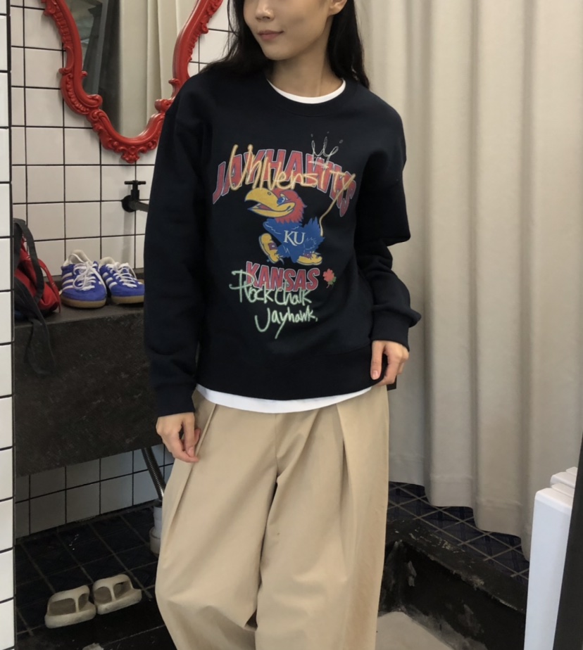 空韓國代購㊣女裝新款休閑真品25秋冬職業熱賣人氣時尚衛衣HANNA-A衛衣