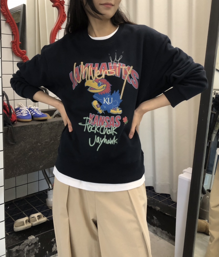 空韓國代購㊣女裝新款休閑真品25秋冬職業熱賣人氣時尚衛衣HANNA-A衛衣圖色2