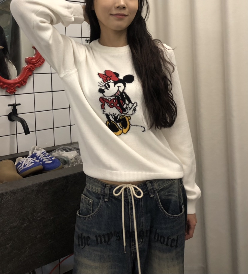 空韓國代購㊣女士新品真品人氣25秋冬休閑熱賣推薦職業針織衫HANNA-A針織衫