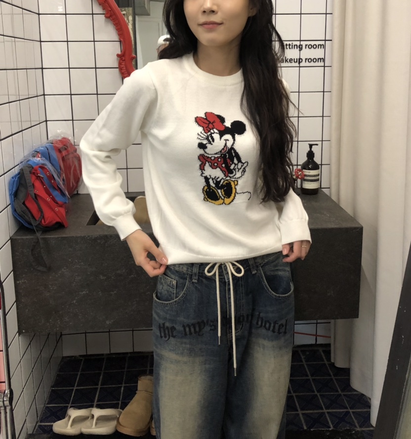 空韓國代購㊣女士新品真品人氣25秋冬休閑熱賣推薦職業針織衫HANNA-A針織衫