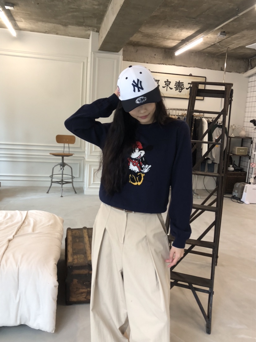 空韓國代購㊣女士新品真品人氣25秋冬休閑熱賣推薦職業針織衫HANNA-A針織衫