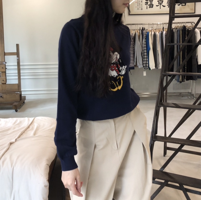 空韓國代購㊣女士新品真品人氣25秋冬休閑熱賣推薦職業針織衫HANNA-A針織衫
