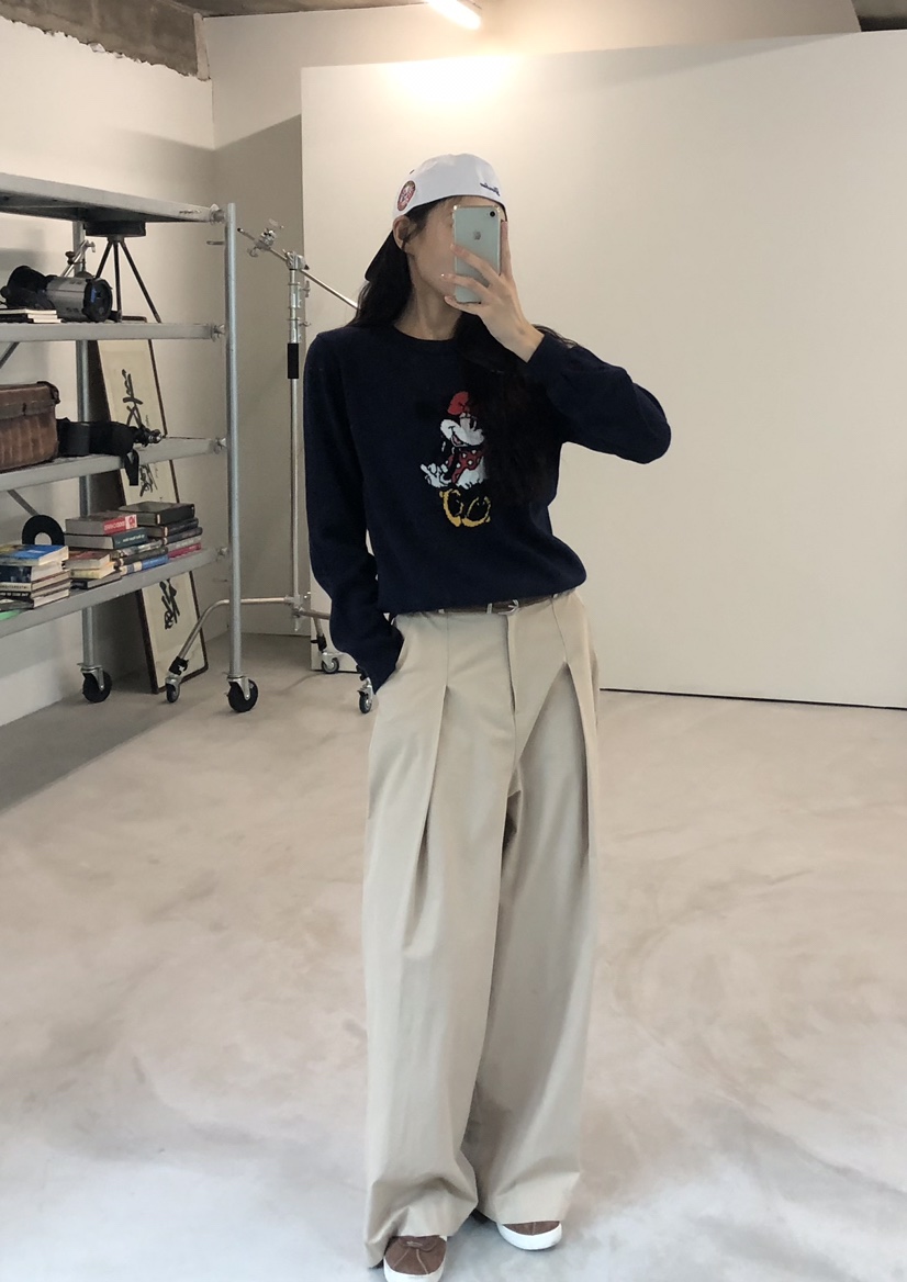 空韓國代購㊣女士新品真品人氣25秋冬休閑熱賣推薦職業針織衫HANNA-A針織衫