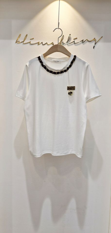 BLING BLING-S東大門㊣直郵女士新款真品推薦休閑職業T恤BLING BLING-ST恤圖色1