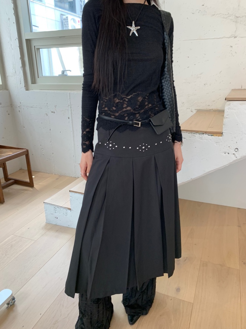 EYEL韓國代購㊣女裝新款人氣熱賣時尚真品推薦休閑長袖T恤蕾絲EYEL長袖T恤