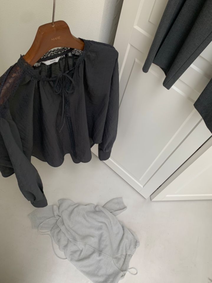 MARE韓國代購㊣女裝新品推薦25秋冬職業人氣熱賣襯衫蕾絲衫MARE襯衫/蕾絲衫