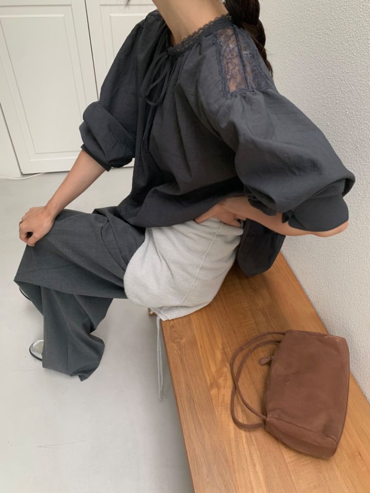 MARE韓國代購㊣女裝新品推薦25秋冬職業人氣熱賣襯衫蕾絲衫MARE襯衫/蕾絲衫