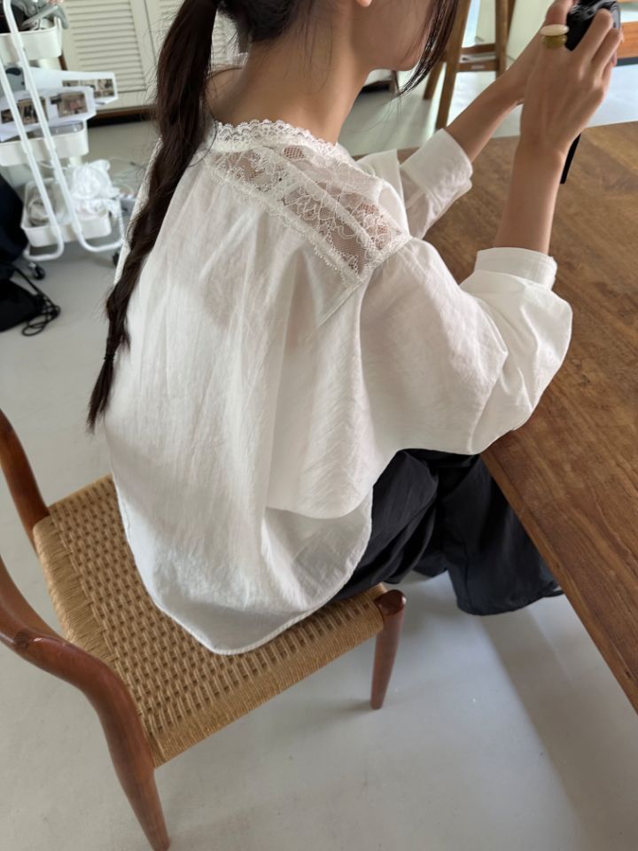 MARE韓國代購㊣女裝新品推薦25秋冬職業人氣熱賣襯衫蕾絲衫MARE襯衫/蕾絲衫