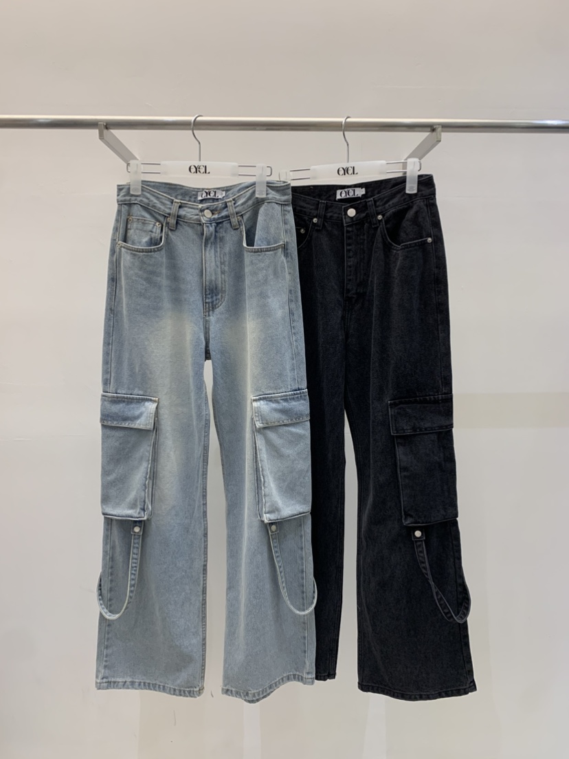 EYEL東大門㊣代購女裝新品25秋冬真品人氣熱賣職業牛仔褲工裝EYEL牛仔褲