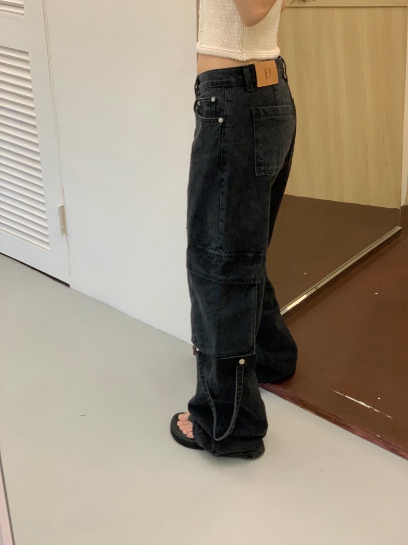 EYEL東大門㊣代購女裝新品25秋冬真品人氣熱賣職業牛仔褲工裝EYEL牛仔褲