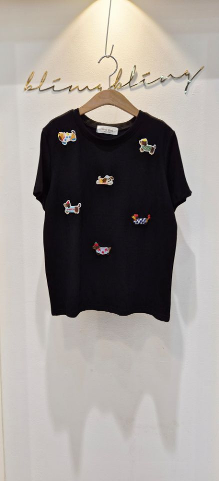 BLING BLING-S東大門㊣直郵女裝新品25秋冬時尚真品熱賣T恤BLING BLING-ST恤圖色2