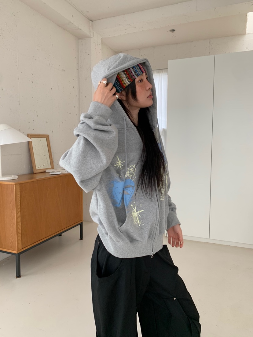 EYEL韓國代購㊣女裝新款時尚職業真品熱賣推薦夾克連帽拉鏈衫EYEL夾克