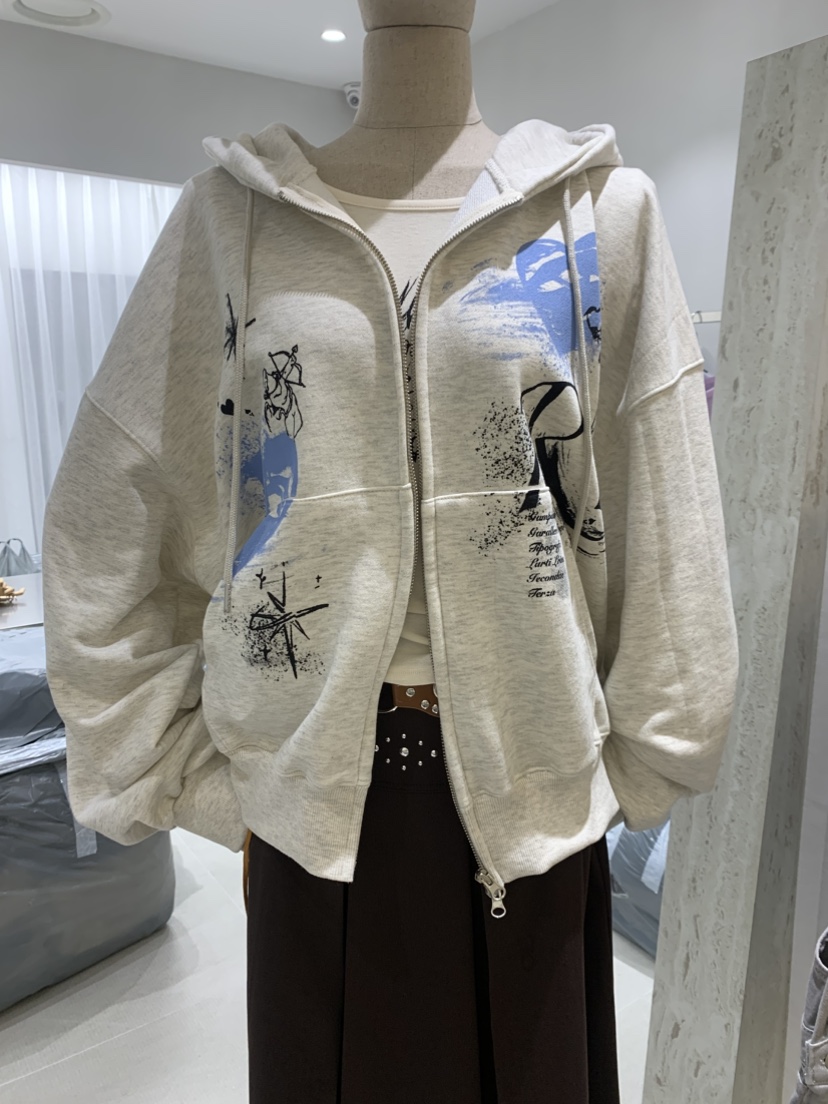 EYEL韓國代購㊣女裝新款時尚職業真品熱賣推薦夾克連帽拉鏈衫EYEL夾克圖色1