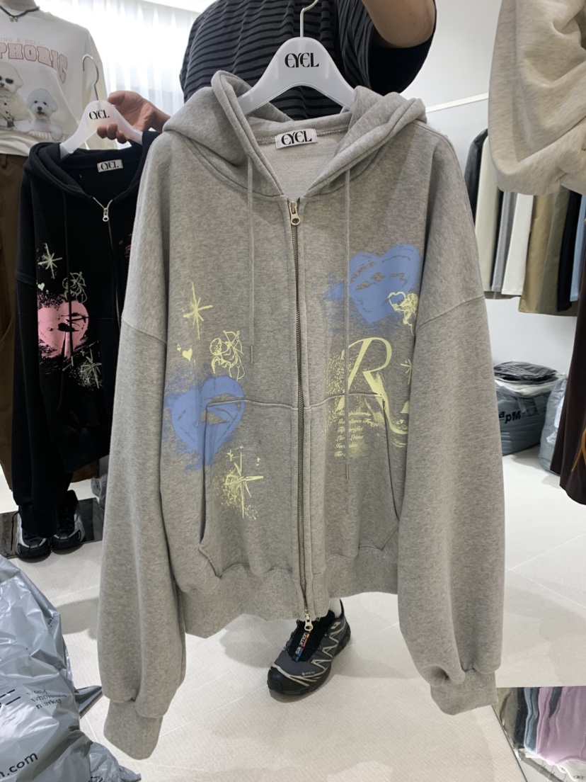EYEL韓國代購㊣女裝新款時尚職業真品熱賣推薦夾克連帽拉鏈衫EYEL夾克圖色2
