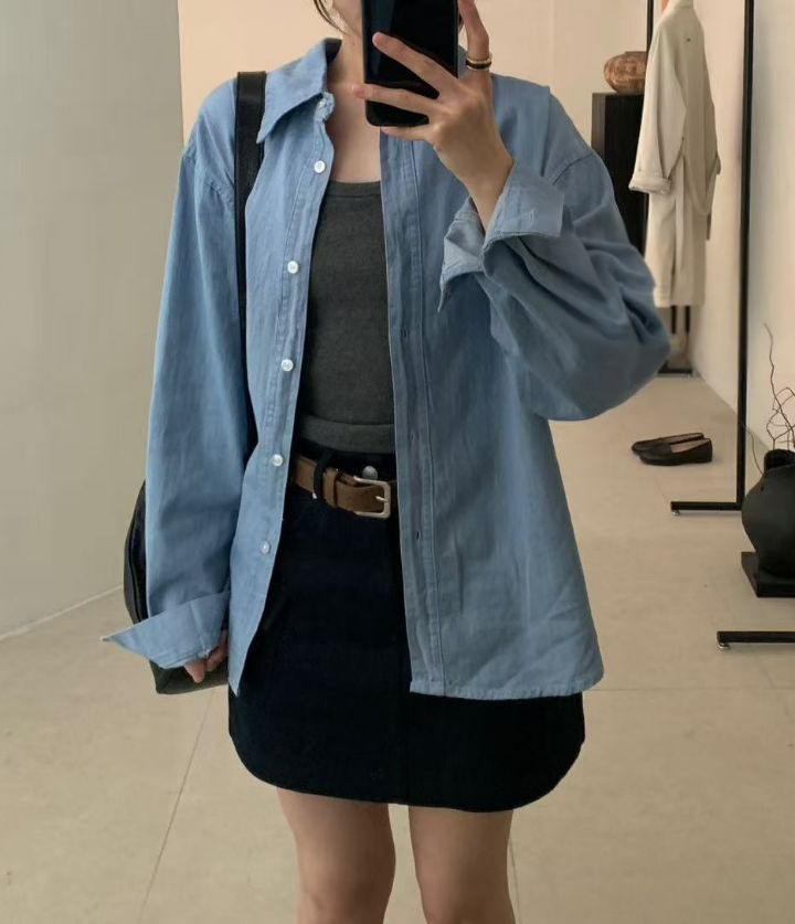 STAY HERE東大門㊣實拍女士新品職業真品休閑時尚襯衫蕾絲衫STAY HERE襯衫/蕾絲衫圖色1