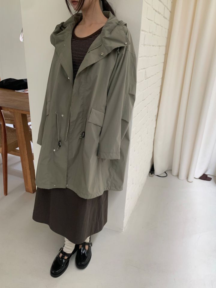 MARE韓國代購㊣女士新款休閑人氣時尚熱賣25秋冬職業長款風衣MARE長款風衣圖色1