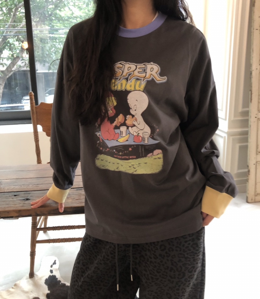 空東大門㊣實拍女士新款職業推薦時尚25秋冬休閑真品長袖T恤HANNA-A長袖T恤