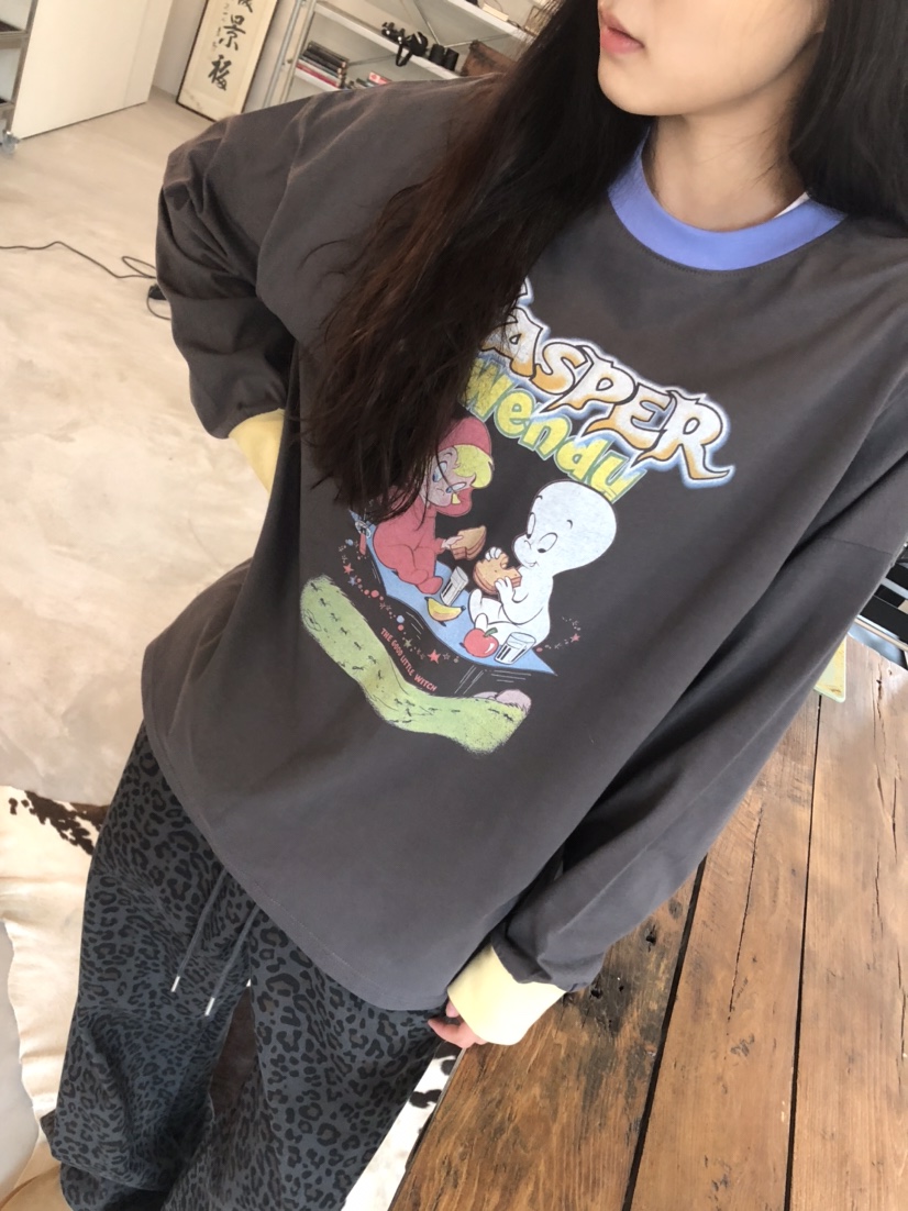 空東大門㊣實拍女士新款職業推薦時尚25秋冬休閑真品長袖T恤HANNA-A長袖T恤