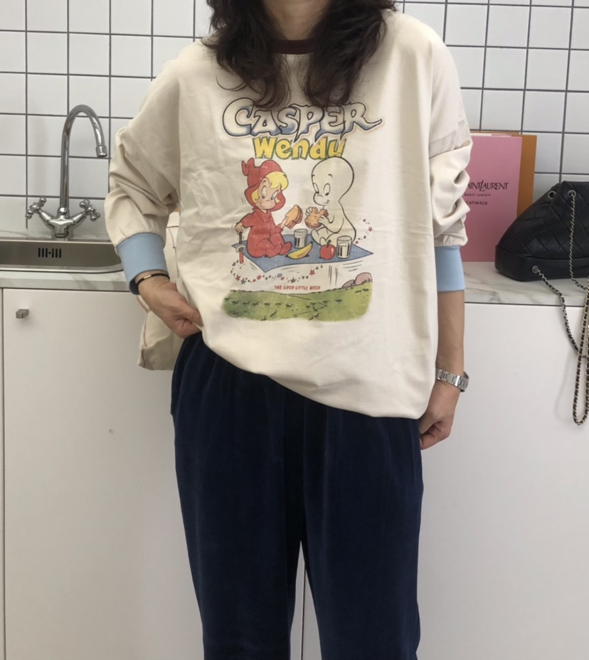 空東大門㊣實拍女士新款職業推薦時尚25秋冬休閑真品長袖T恤HANNA-A長袖T恤