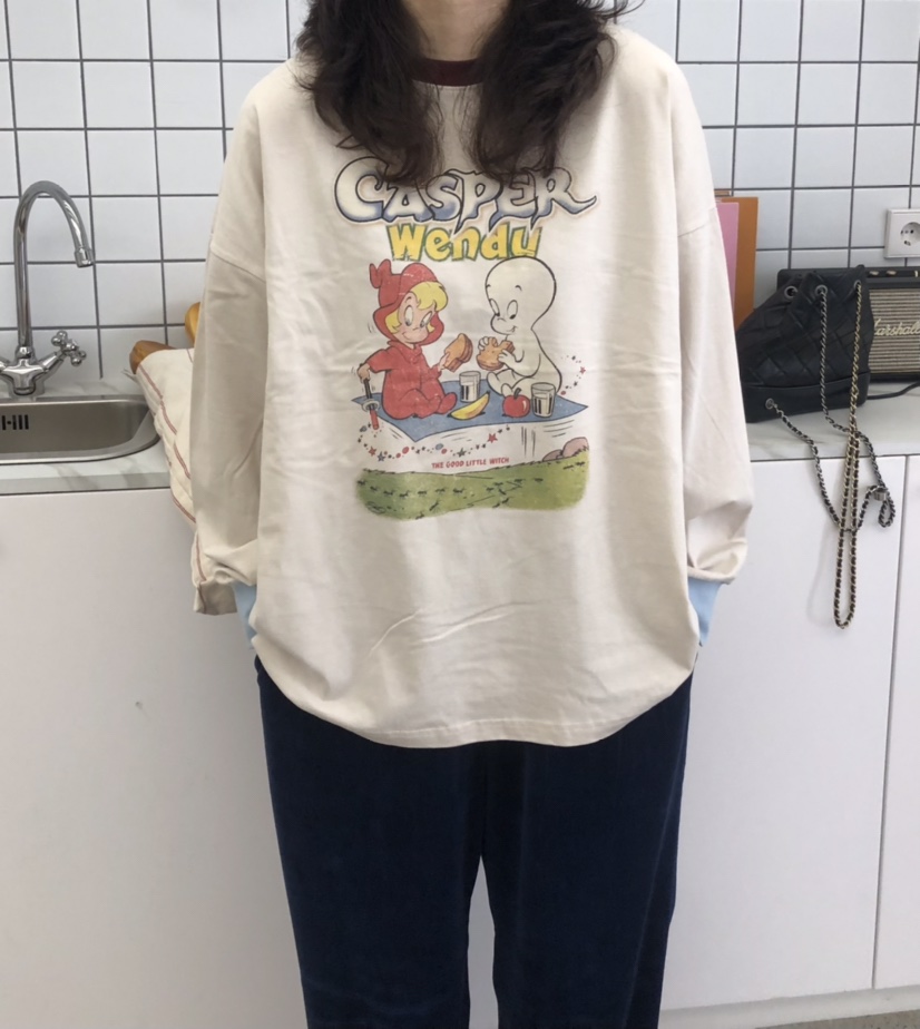 空東大門㊣實拍女士新款職業推薦時尚25秋冬休閑真品長袖T恤HANNA-A長袖T恤圖色2