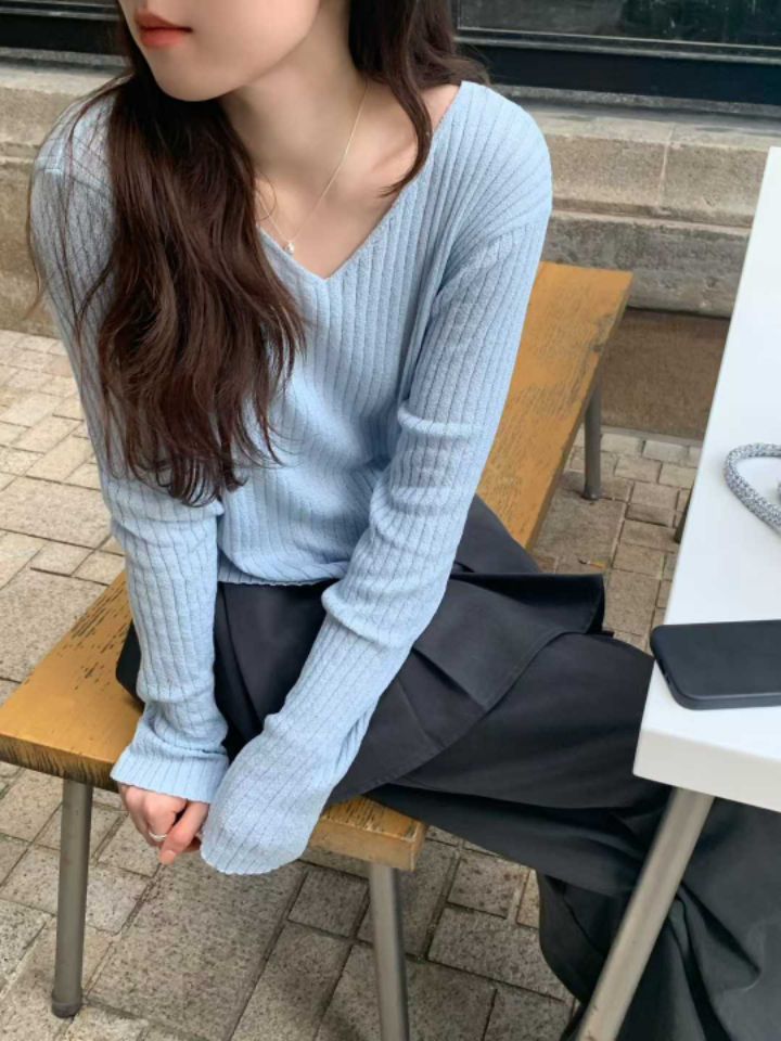 STAY HERE韓國代購㊣女裝新款人氣真品25秋冬熱賣針織衫雙面STAY HERE針織衫圖色3