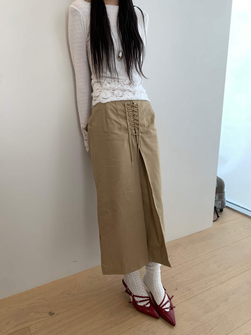 EYEL韓國直郵㊣女裝新款時尚25秋冬休閑人氣推薦真品職業長裙EYEL長裙