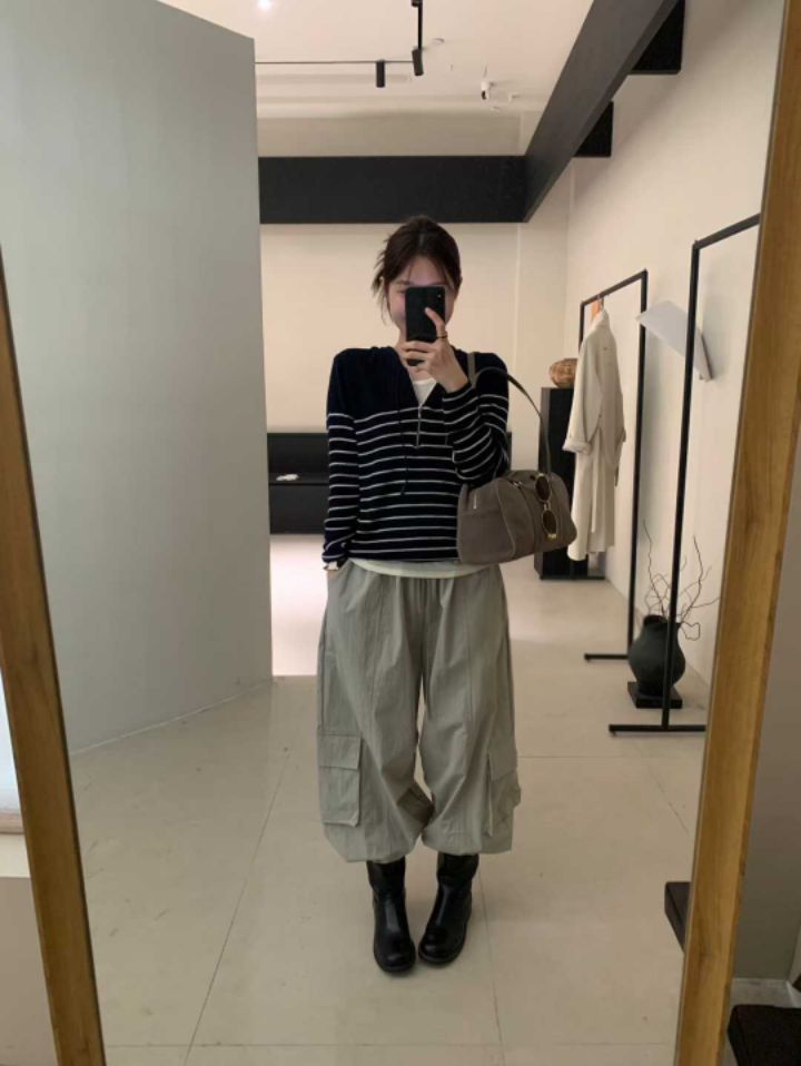 STAY HERE東大門㊣直郵女士新品休閑職業真品針織衫拉鏈連帽STAY HERE針織衫