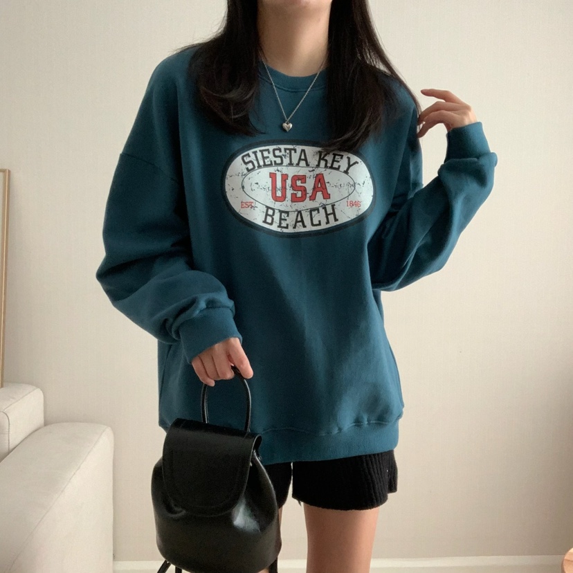 HELLO JINI韓國代購㊣女裝新品25秋冬時尚熱賣真品人氣衛衣HELLO JINI衛衣