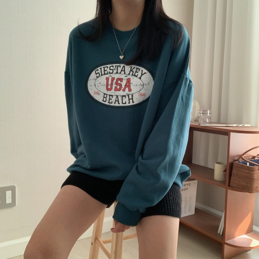 HELLO JINI韓國代購㊣女裝新品25秋冬時尚熱賣真品人氣衛衣HELLO JINI衛衣圖色1