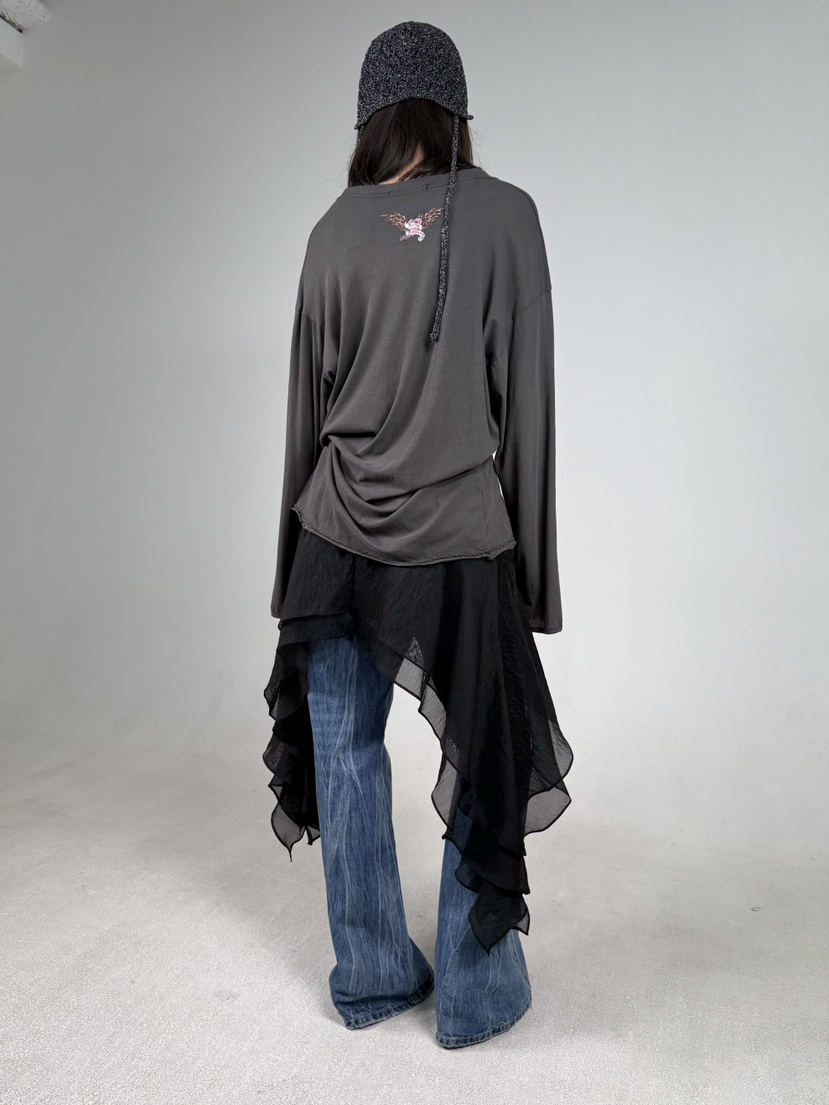 SHIRRING韓國代購㊣女士新款人氣休閑職業推薦時尚25秋冬長袖T恤SHIRRING長袖T恤