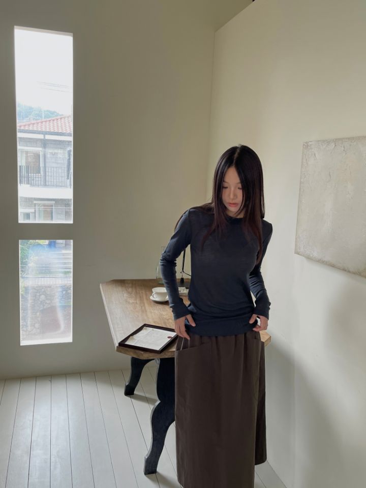 MARE東大門㊣實拍女士新品休閑25秋冬真品時尚長袖T恤天絲羊毛MARE長袖T恤