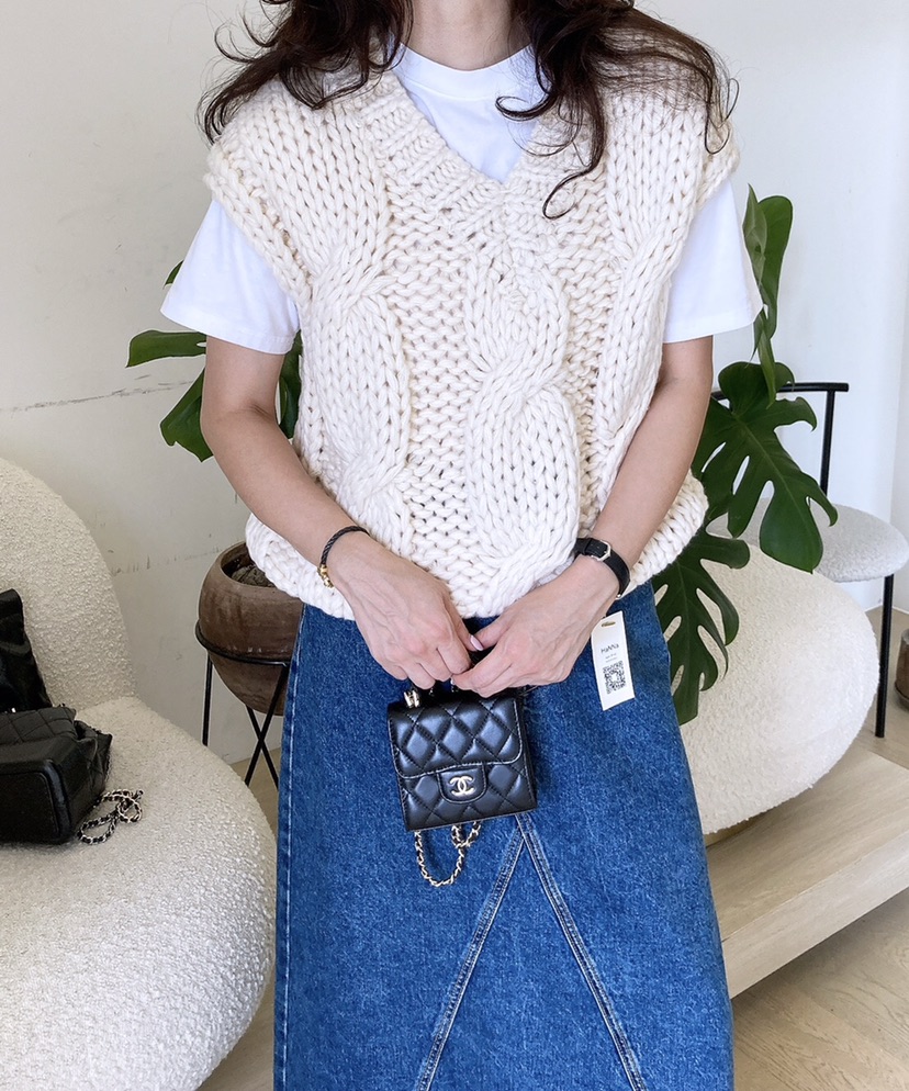 空東大門㊣實拍女士新品熱賣真品25秋冬人氣時尚針織衫手工HANNA-A針織衫