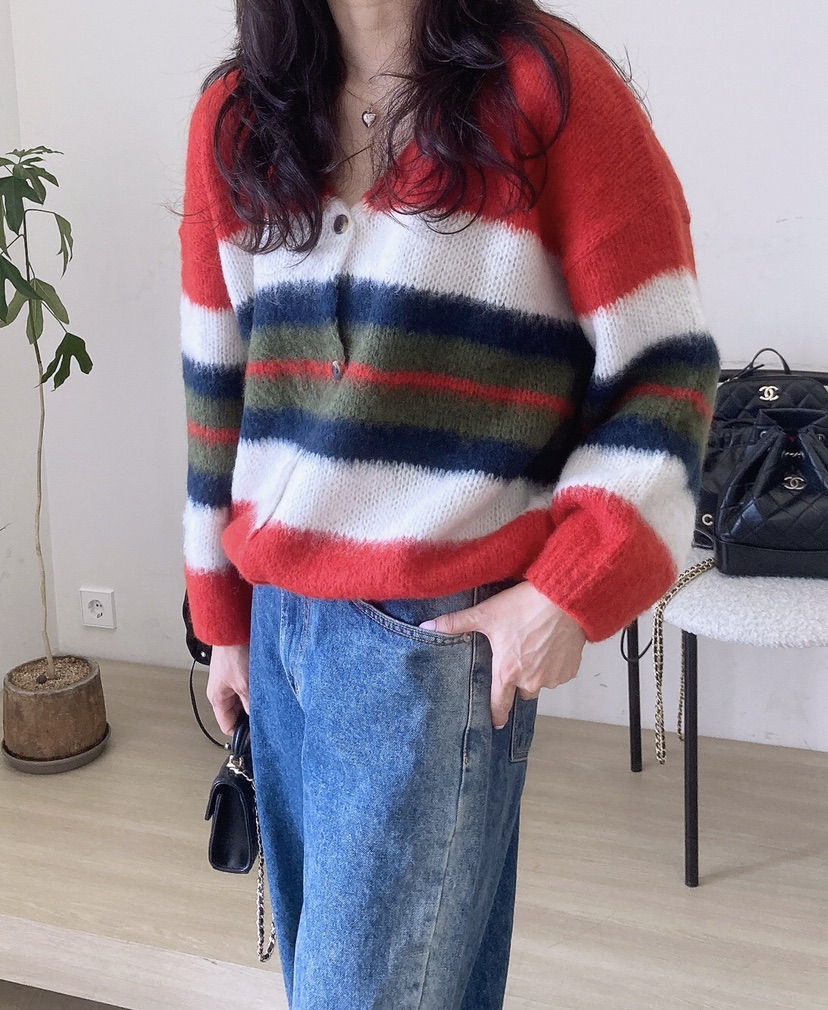 空韓國直郵㊣女士新品人氣時尚推薦25秋冬熱賣休閑真品針織衫HANNA-A針織衫