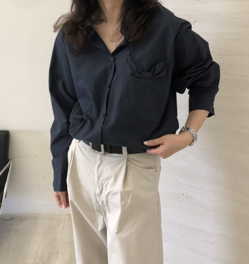 空韓國代購㊣女士新品職業推薦熱賣人氣真品時尚襯衫蕾絲衫HANNA-A襯衫/蕾絲衫