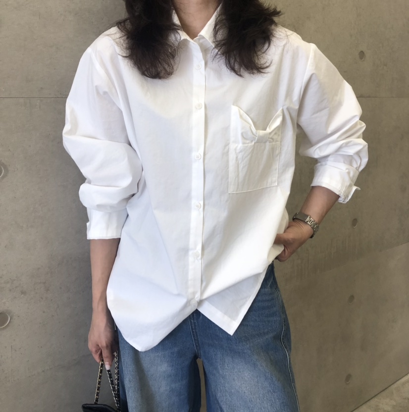 空韓國代購㊣女士新品職業推薦熱賣人氣真品時尚襯衫蕾絲衫HANNA-A襯衫/蕾絲衫