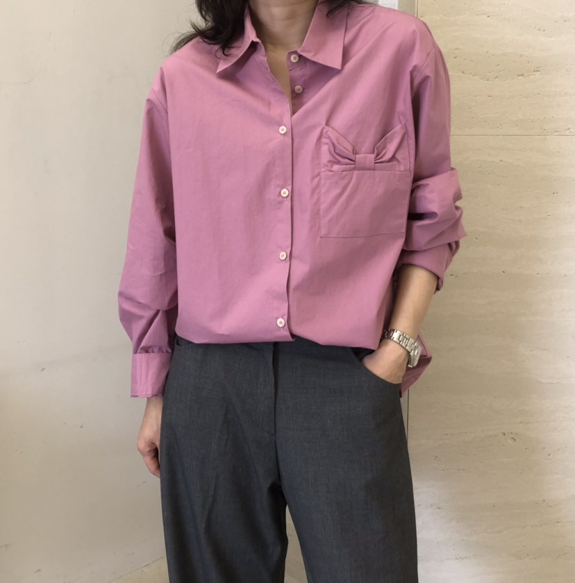 空韓國代購㊣女士新品職業推薦熱賣人氣真品時尚襯衫蕾絲衫HANNA-A襯衫/蕾絲衫