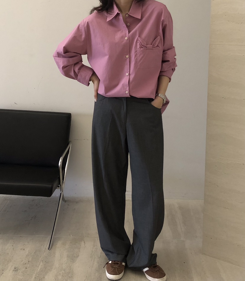 空韓國代購㊣女士新品職業推薦熱賣人氣真品時尚襯衫蕾絲衫HANNA-A襯衫/蕾絲衫