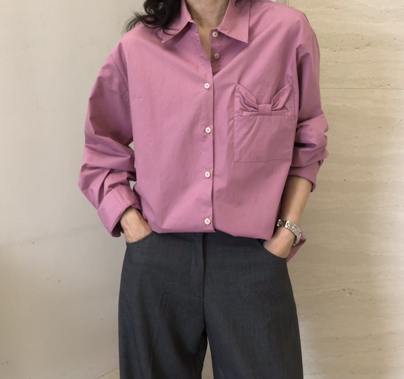 空韓國代購㊣女士新品職業推薦熱賣人氣真品時尚襯衫蕾絲衫HANNA-A襯衫/蕾絲衫圖色3