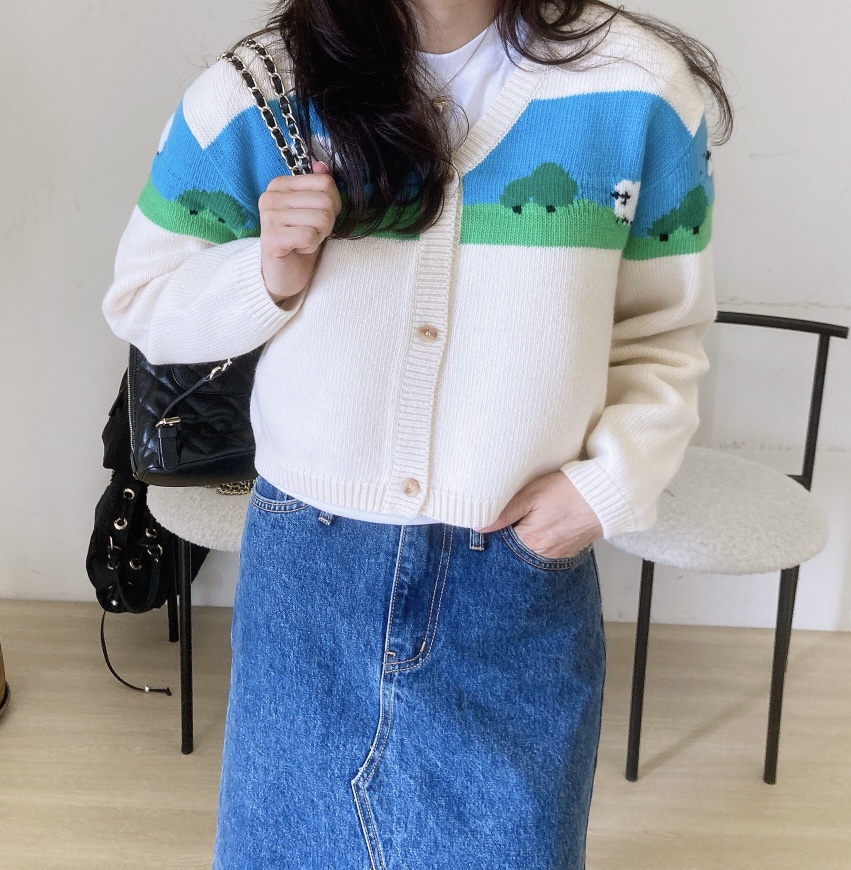 空韓國直郵㊣女士新款推薦25秋冬熱賣真品職業人氣休閑針織衫HANNA-A針織衫